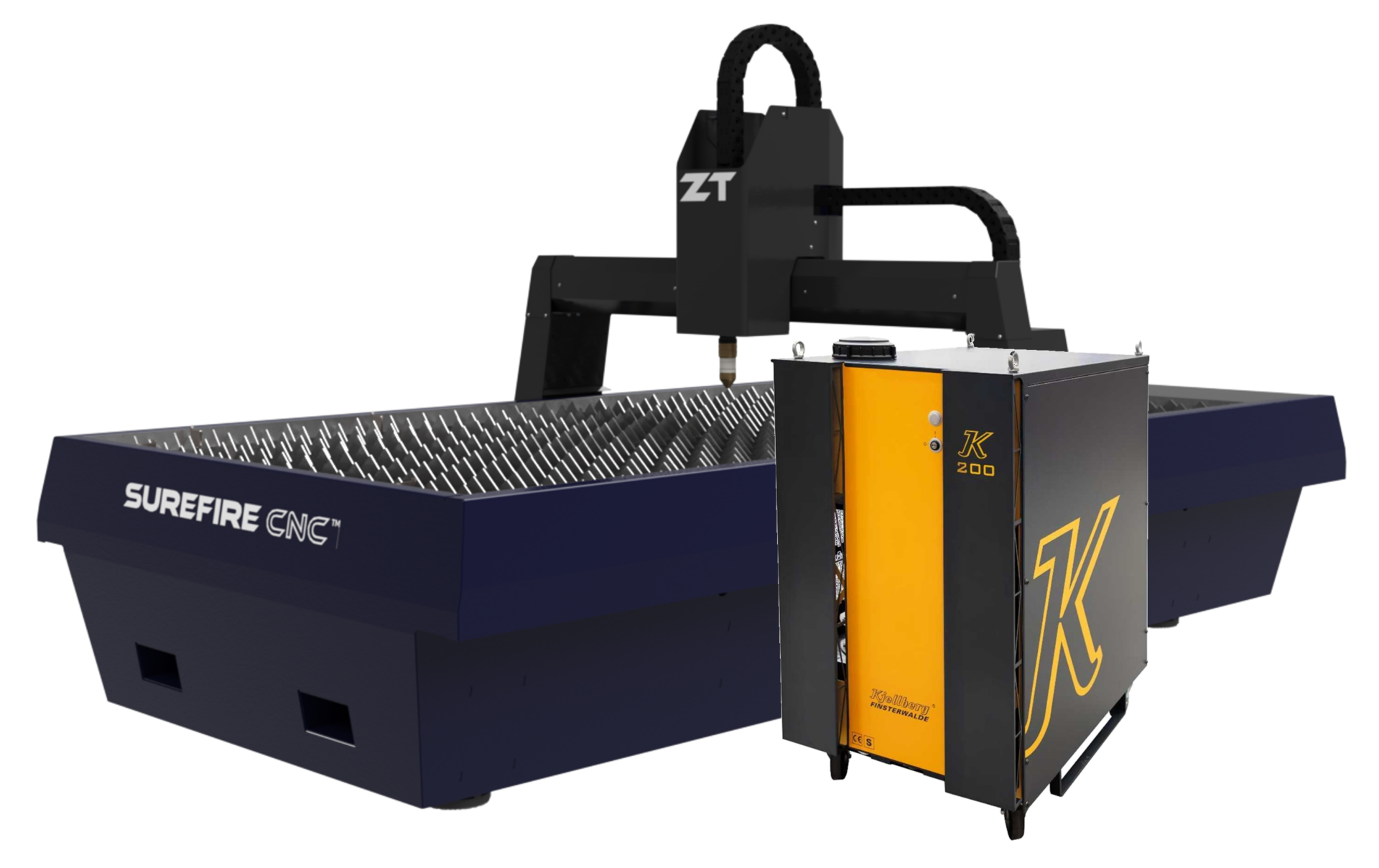 Surefire ZT30-K200 CNC plasma cutter in workshop cutting steel